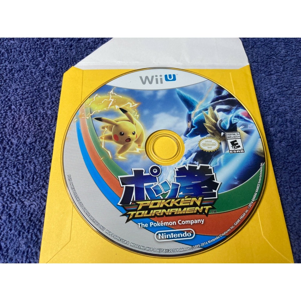 Pokken Tournament Pokemon Nintendo Wii U 2016 Disc Only Tested Pikachu